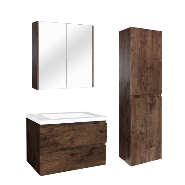 Qubist Shaving Cabinets - Wood Grain - DarkOak-QSV750DO - Image 4