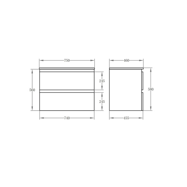 2 Drawer - RIVA750W - Image 2