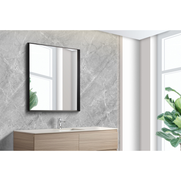Fremantle Shaving Cabinet, Two Doors, 600*750*150mm, Matte Black - FMBSV600