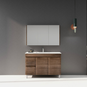 Freestanding  Berge PVC Filmed Color Vanity  Dark Oak 1190L*450D*830H (mm) - B124LL-DO