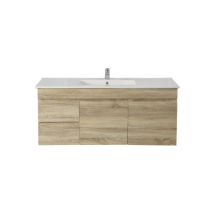 Wall Hung Berge PVC Filmed Color Vanity White Oak  Wood Grain 1190L*450D*500H (mm) - B124LW-WO