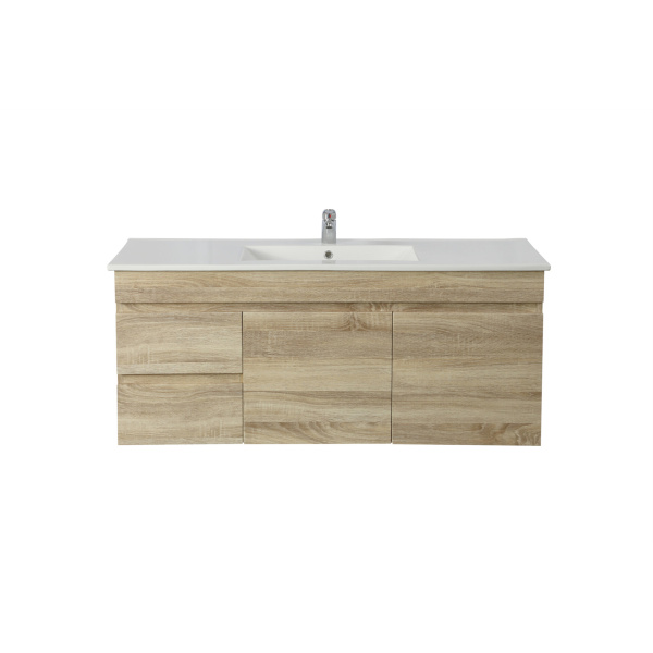 Wall Hung Berge PVC Filmed Color Vanity White Oak  Wood Grain 1190L*450D*500H (mm) - B124LW-WO