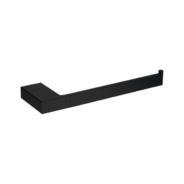 Celia Square Towel Ring Matt Black - CTR-B