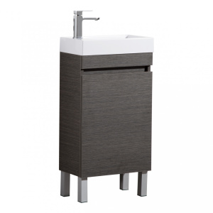 Mini Vanity with Top - EVIE DARK BROWN PVC MINI VANITY - EV42WH-DB-PT