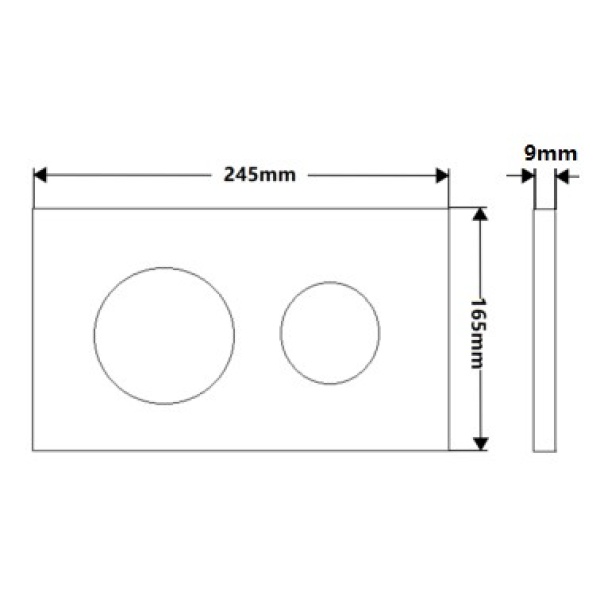 In-Wall Toilet Suit - Push Buttons - For use with R&T cisterns only - G3004111YG - Image 2