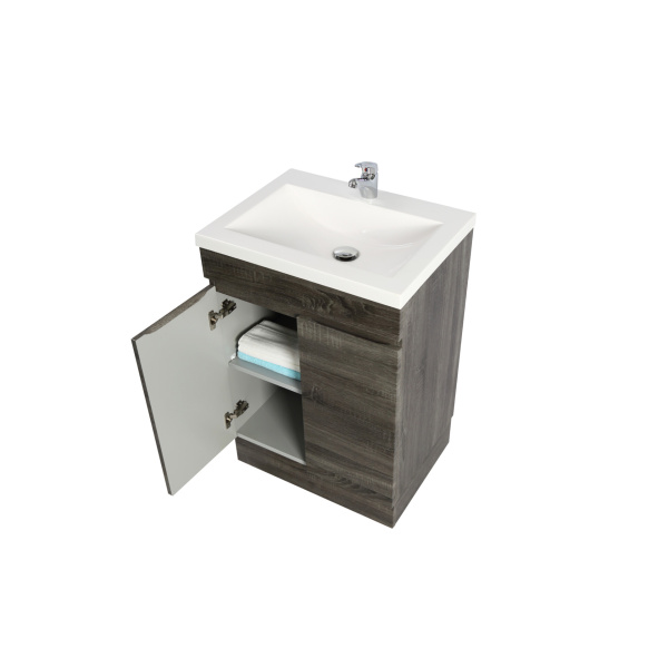 Freestanding  Berge PVC Filmed Color Vanity  Dark Grey 590L*450D*830H (mm) - B64L-DG - Image 3