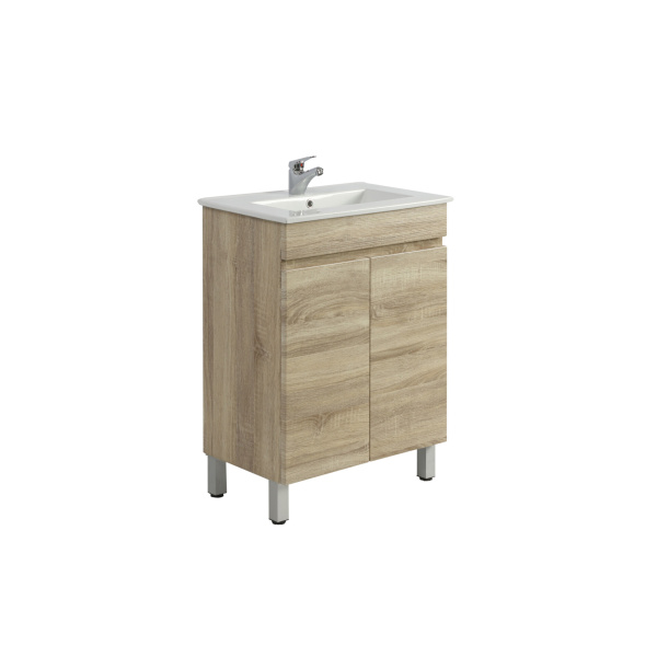 Freestanding  Berge PVC Filmed Color Vanity  White 590L*450D*830H (mm) - B64L-WO - Image 2