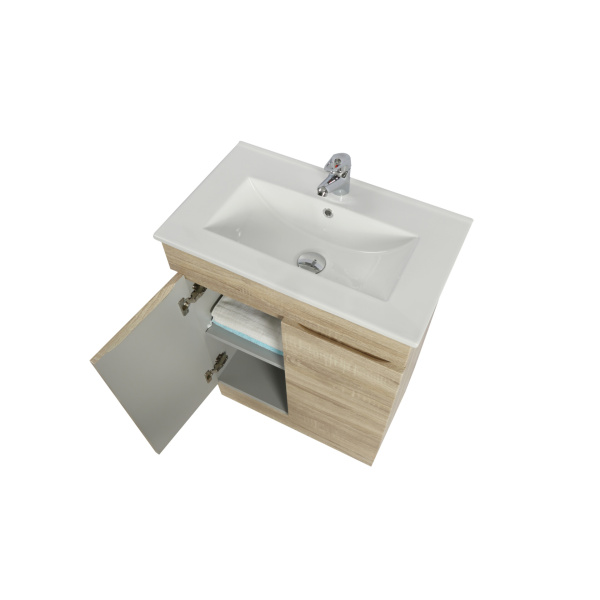 Freestanding  Berge PVC Filmed Color Vanity  White 590L*450D*830H (mm) - B64L-WO - Image 3