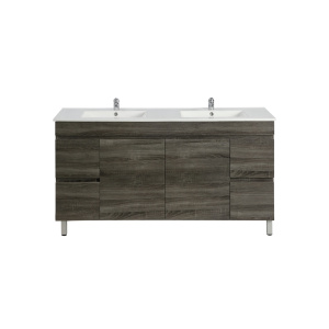 Freestanding  Berge PVC Filmed Color Vanity  Dark Grey 1490L*450D*830H (mm) - B154L-DG