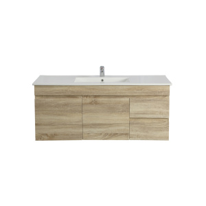 Wall Hung Berge PVC Filmed Color Vanity White Oak  Wood Grain 1190L*450D*500H (mm) - B124RW-WO