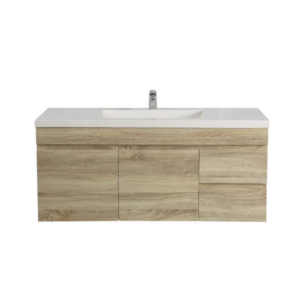 Wall Hung Berge PVC Filmed Color Vanity White Oak  Wood Grain 1190L*450D*500H (mm) - B124RW-WO - Image 2