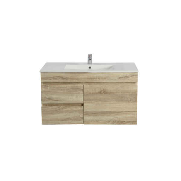 Wall Hung Berge PVC Filmed Color Vanity White Oak  Wood Grain 740L*450D*500H (mm) - B74LW-WO