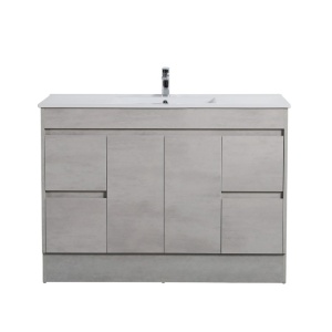 Built-in Kickboard Freestanding Vanity with Built-In Kickboard Concrete Grey 1190*455*860mm - NC124KB