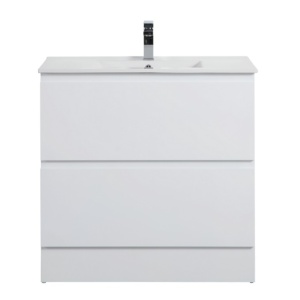 Wall Hung Vanity with Built-In Kickboard Gloss White 600*460*550mm - P64KB