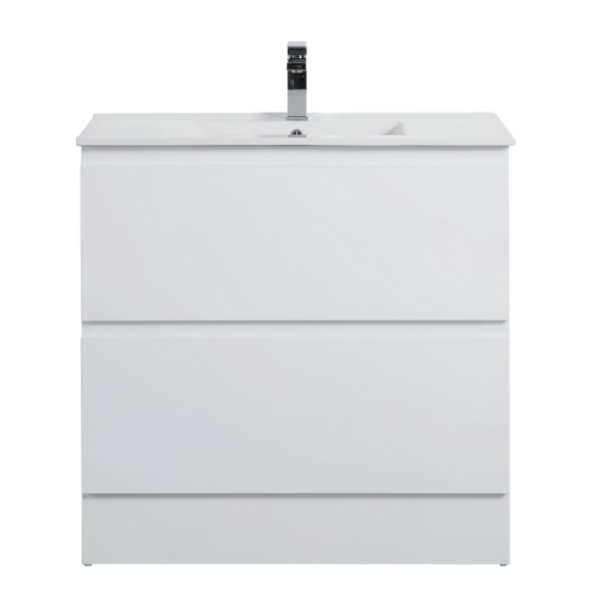 Wall Hung Vanity with Built-In Kickboard Gloss White 750*460*550mm - P74KB