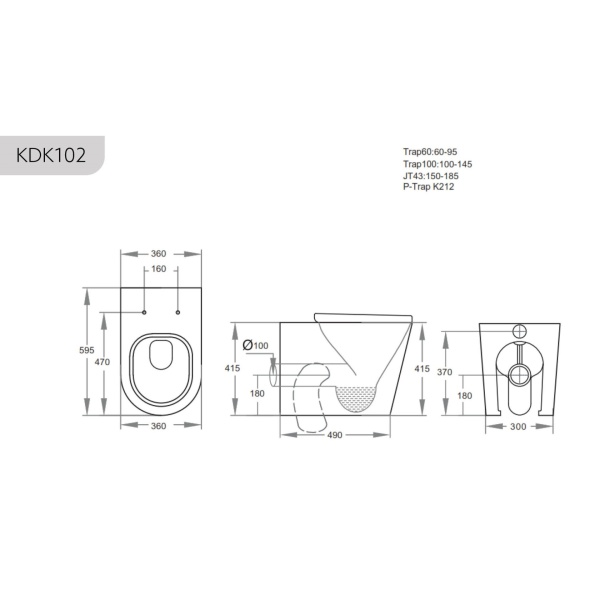 In-Wall Toilet Suite - R&T - Floor - G30032+KDK102 - Image 4