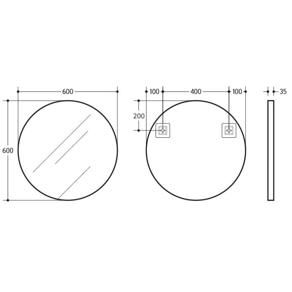 Luna Framed Mirror - Olivia Framed Round Mirror - KR600F-MB - Image 4