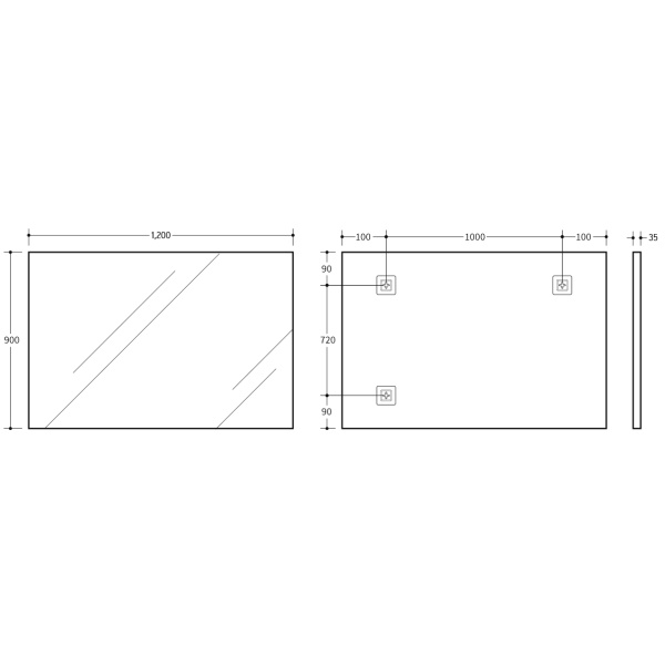Jasper Framed Mirror Jasper Qubist Framed Square Mirror 1200*900mm - KS1290F-MB - Image 5
