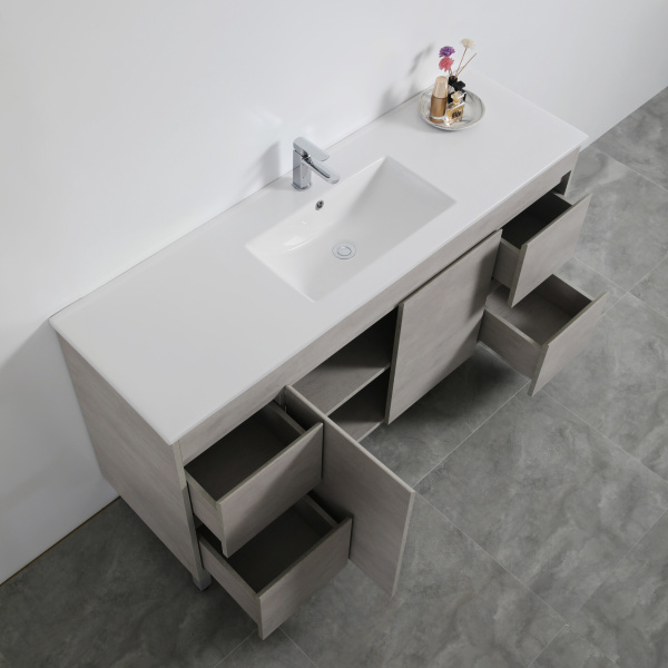 Freestanding Cabinet Concrete Grey 1490*455*860mm (without ceramic top) - NC154LG - Image 3