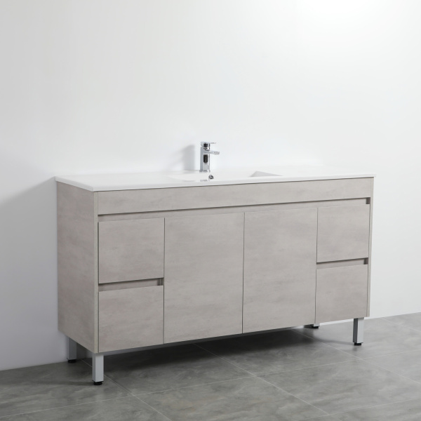 Freestanding Cabinet Concrete Grey 1490*455*860mm (without ceramic top) - NC154LG - Image 2