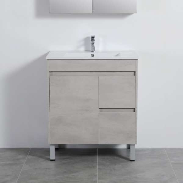 Nova Poly Wood Vanity-Concrete Grey  740*455*860mm - NC74RLG