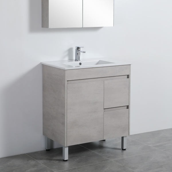 Nova Poly Wood Vanity-Concrete Grey  740*455*860mm - NC74RLG - Image 2