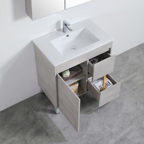 Nova Poly Wood Vanity-Concrete Grey  740*455*860mm - NC74RLG - Image 3