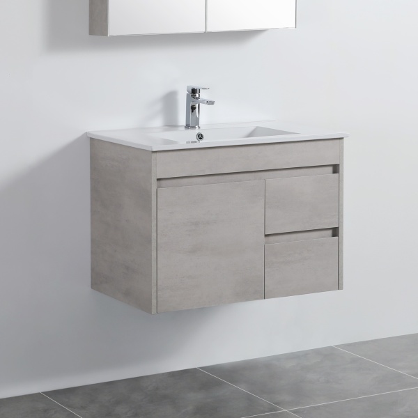 Wall Hung Cabinet Concrete Grey 740*455*525mm - NC74RWH - Image 2