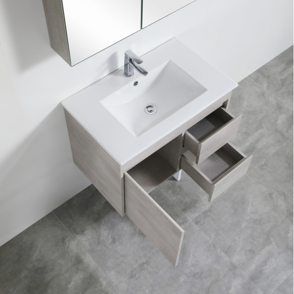 Wall Hung Cabinet Concrete Grey 740*455*525mm - NC74RWH - Image 3