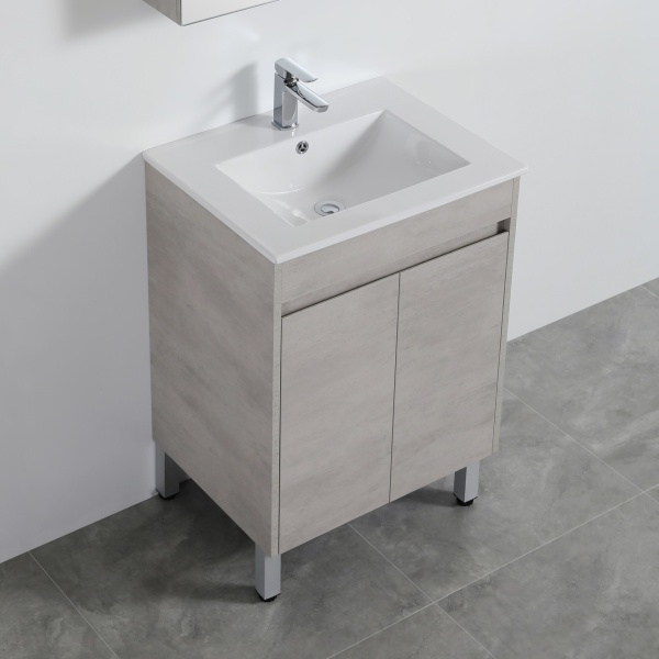 Freestanding Cabinet Concrete Grey 600*460*860mm - NC64LG - Image 2