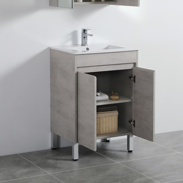 Freestanding Cabinet Concrete Grey 600*460*860mm - NC64LG - Image 3