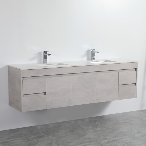 Wall Hung Cabinet Concrete Grey 1790*455*525mm - NC184WH - Image 2