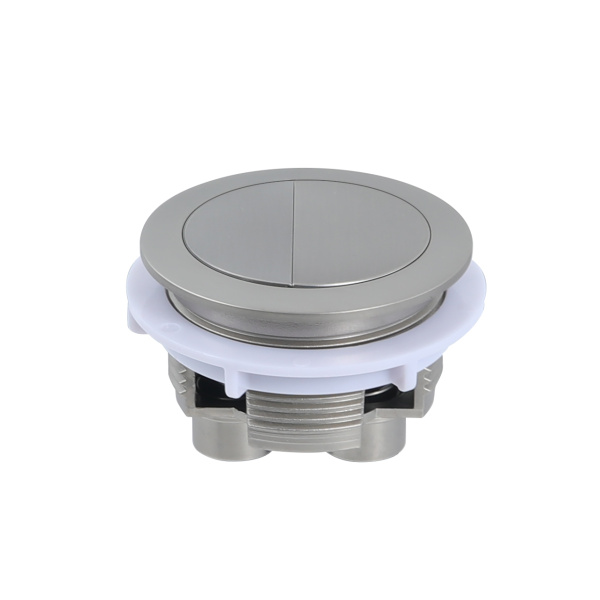 Round Press Button Brush Nickel - PB-RBN