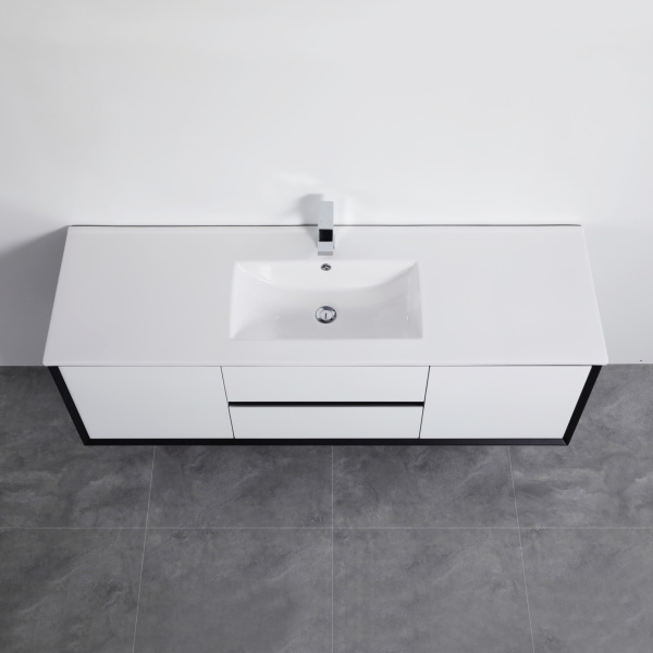 Petra PE Wall Hung Cabinet with Single Bowl Ceramic Top (PC1546) 1500*460*520mm - PE1500WH-CT - Image 3