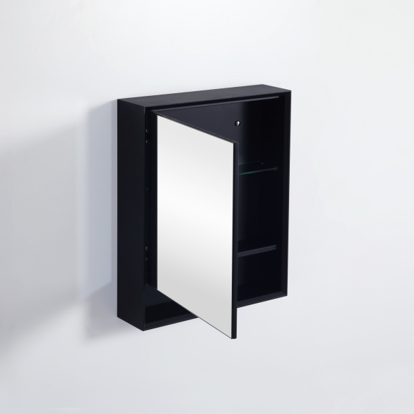 Petra Shaving Cabinets PE Shaving Cabinet Matte Black 600*750*160mm - PESV600 - Image 3