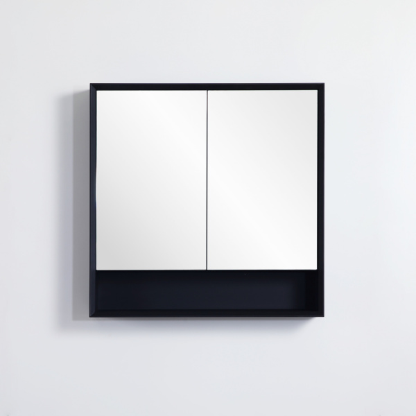Petra Shaving Cabinets PE Shaving Cabinet Matte Black 750*750*160mm - PESV750