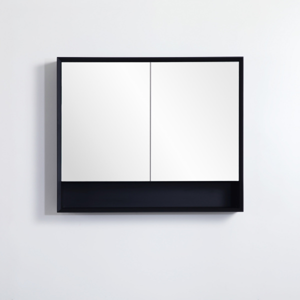Petra Shaving Cabinets PE Shaving Cabinet Matte Black 900*750*160mm - PESV900