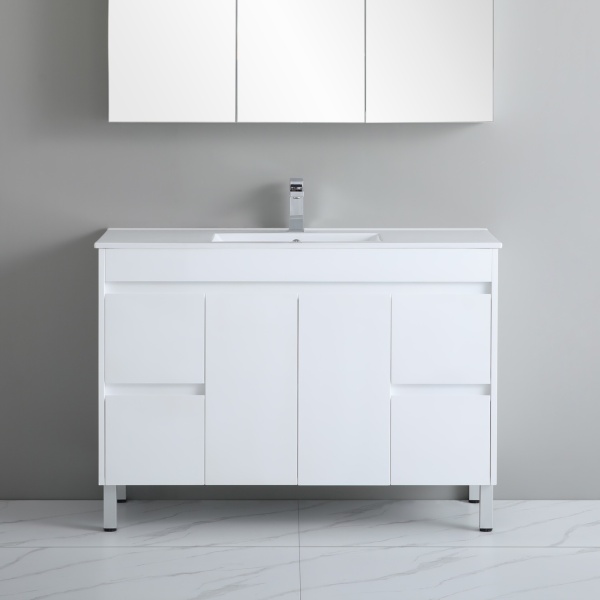 White ployurethane PVC -Standard Vanity - P124LG