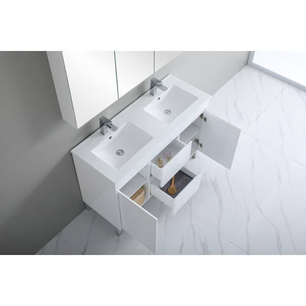 White ployurethane PVC -Standard Vanity - P124DLG - Image 3