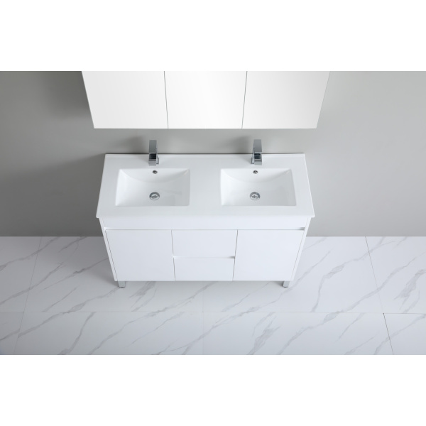 White ployurethane PVC -Standard Vanity - P124DLG - Image 2