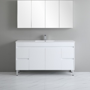 White ployurethane PVC -Standard Vanity - P154LG