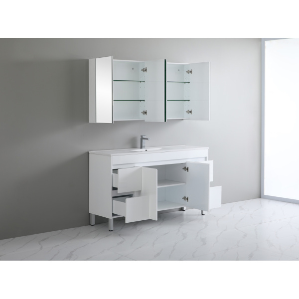 White ployurethane PVC -Standard Vanity - P154LG - Image 2