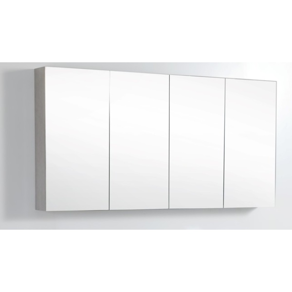 Nova Shaving Cabinets Four Doors Concrete Grey 1500*750*155mm - NCSV1500