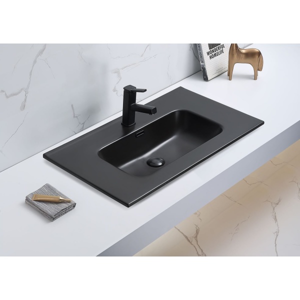 Olivia Matte Black Ceramic Top  610*465*170mm - OMB600