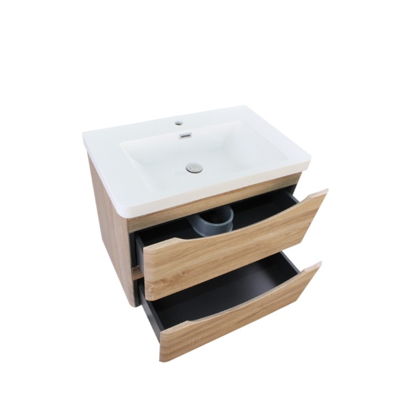 Oakland Wood Grain PVC Vanity  White Oak 600*460*590mm - OW600WO - Image 2