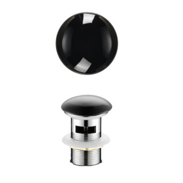 Basin Waste Gloss black ceramic pop up   - PA32OFBK