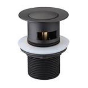 Basin Waste Pop Up 32mm overflow Matte Black  - PA32OF-B