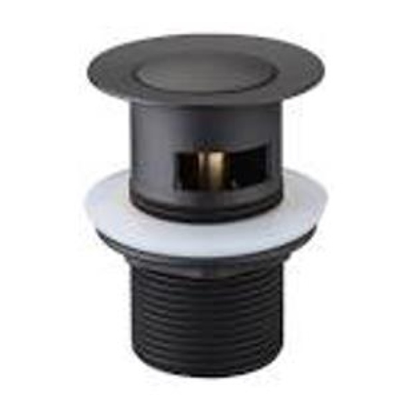 Basin Waste Pop Up 32mm overflow Matte Black  - PA32OF-B