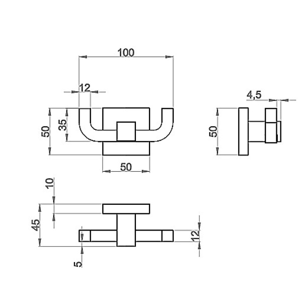 Builder Choice Doubler Robe Hooks - DRH-02 - Image 3