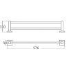 Builder Choice Double Towel Rail 600mm - DTR-02-600